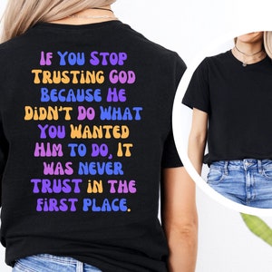 Trust God tshirt, Christian clothing, Bible verse tshirt, Christian gifts, Christian tshirts, Jesus tshirts, Christian tshirts women, Faith
