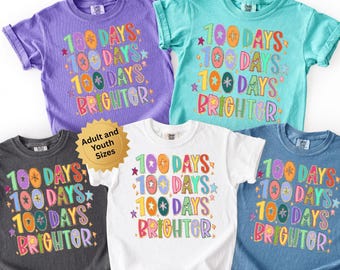 Comfort Colors 100 Days of School Teacher tshirt, 100th Day Of School Student shirt, 100th Day Shirt for Teacher and Kids, Gift for Teacher