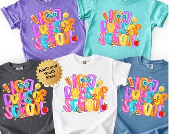 Comfort Colors Teacher 100 Days of School tshirt, 100th Day Of School Students shirt, 100th Day Shirt for Teacher and Kids