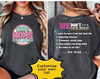 Camiseta personalizada "Cansed Moms Club" con colores cómodos, vida de mamá, camiseta del Día de la Madre, mamá sobreestimulada, camiseta divertida para mamá, regalo único para mamá