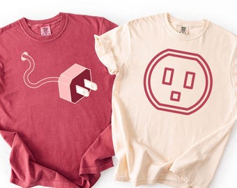 Comfort Colors Funny Valentines Day Couples tshirts, Husband & Wife Matching Honeymoon shirts Valentine's Day Party Boyfriend Girlfriend