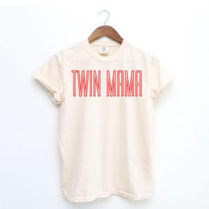 Comfort Colors Simple Twin Mama shirt, Twin Mom tshirt, Mothers Day gift, Gift for twin mom, Expecting Twins, Gender Reveal, Baby shower