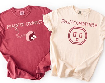 Comfort Colors Funny Valentines Day Couples tshirts, Husband & Wife Matching Honeymoon shirts Valentine's Day Party Boyfriend Girlfriend