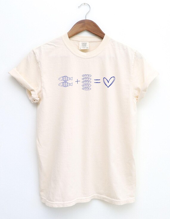 Comfort Colors® Christian tshirt, Bible Verse Shirt, Fish and Loaves, Trendy Christians Tee, Jesus Faith Based Shirt, Fisherman aesthetic