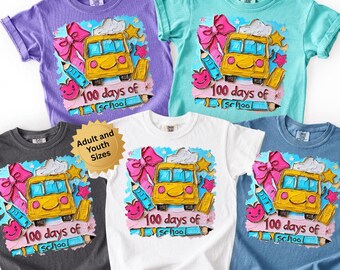 Comfort Colors 100 Days of School Teacher tshirt, 100th Day Of School Student shirt, 100th Day Shirt for Teacher and Kids, Gift for Teacher