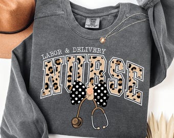 Comfort kleuren shirt arbeid en bevalling verpleegkundige, L&D-sweatshirt, LD verpleegkundige grad kwartrits sweatshirt, NICU-trui, toekomst LD verpleegster cadeau
