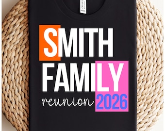 Custom Family Reunion Shirt: Personalized Name and Date, Matching Family Group tshirts, Family Vacation Tees