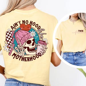 twin mama tshirt, aint no hood like motherhood, Mom of Twins Shirt, Twin Mom gift, comfort colors, birthday gift for mom, mothers day gift