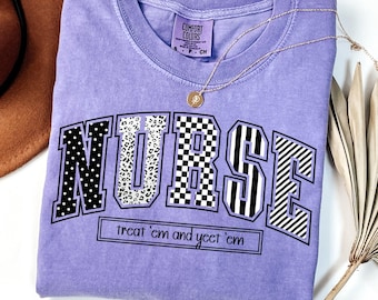Comfort Colors Nurse shirt, Nurse gifts, Nurse Appreciation Gift shirt, New Nurse, Funny Nurse shirt, Future Nurse, Treat Em and Yeet Em