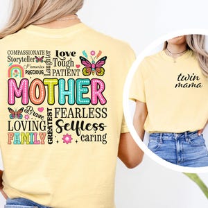 Twin Mama comfort colors tshirt, Mothers Day Gift, Mom of Twins, Gift for Mom, pregnancy reveal, birthday gift for mom, Christmas gift mom