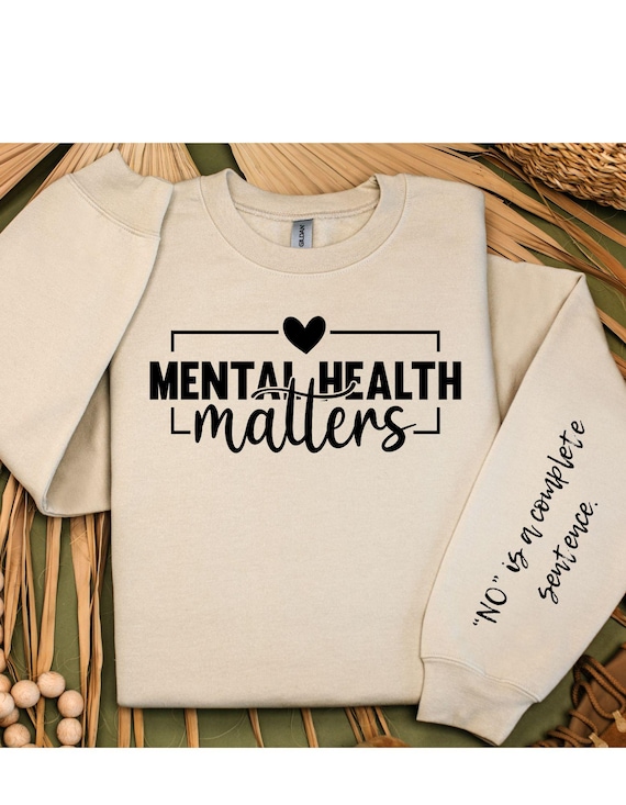 La salute mentale è importante, maglietta di sensibilizzazione