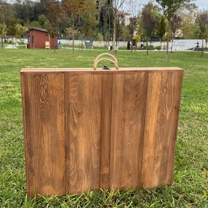 Mesa de madera de 71 x 152 cm hecha a mano: ideal para picnic, estilo bohemio, jardín, campamento, Navidad, Año Nuevo, fiestas y Acción de Gracias.