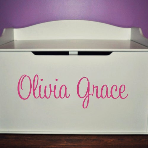 Toy Box Name Decal Toy Box Name Sticker Vinyl Decals for Toy Etsy