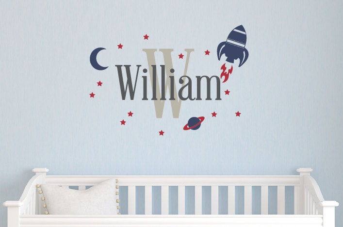 Boy Decal Boy Bedroom Wall Decal Space Wall Stickers | Etsy