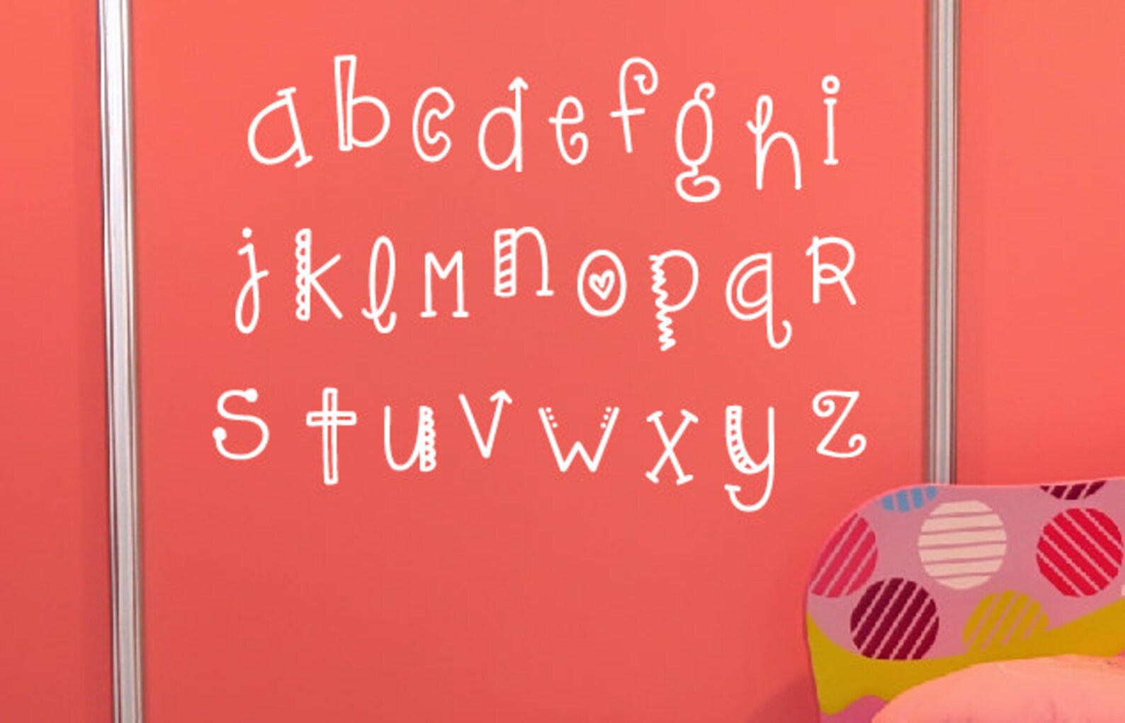 Alphabet Wall Decal Set Childrens Wall Decal Nursery Etsy