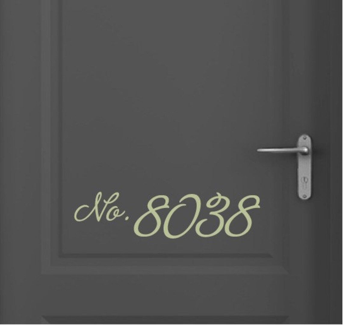 Vinyl Decal House Numbers Custom House Number Decals Etsy