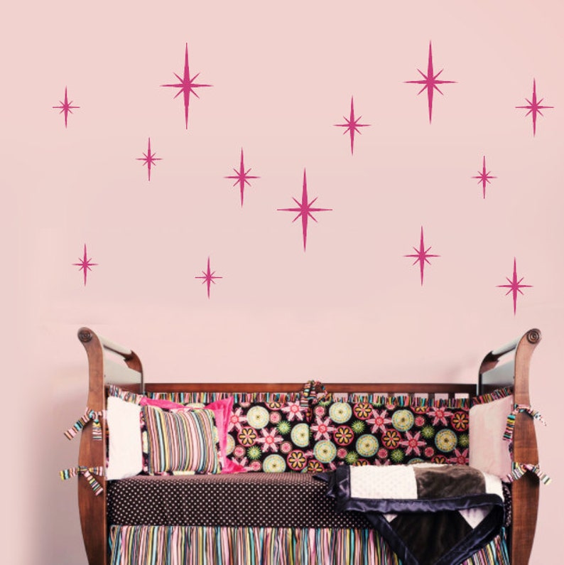 Sparkle Wall Decals Star Burst Wall Decals Star Wall Decals Etsy