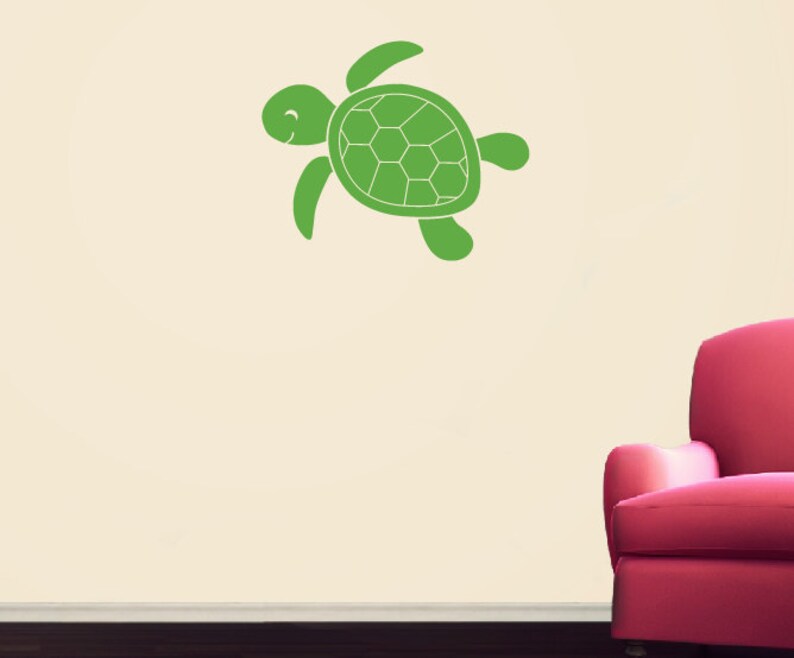 Sea Turtle Wall Decal Nursery Children Playroom Sea Ocean Etsy