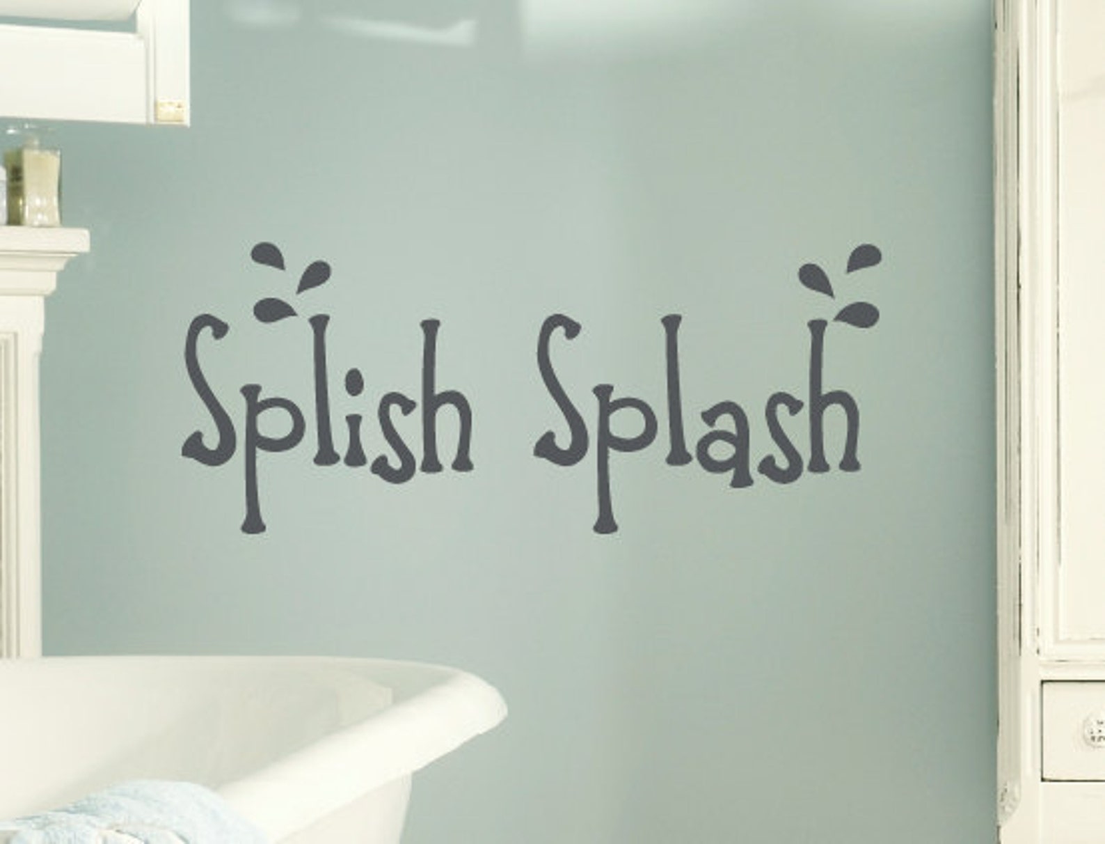 Splish Splash Vinyl Wall Decal Bathroom Decor Kids Bathroom Etsy