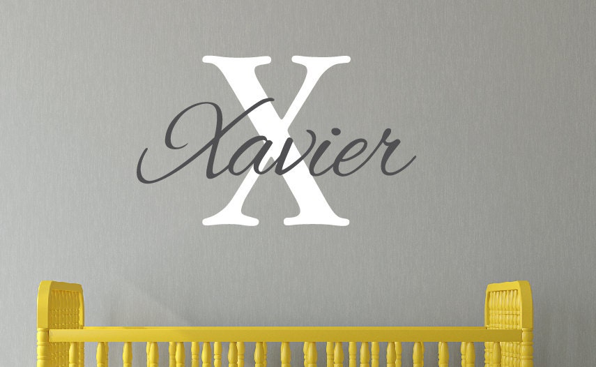 boy name decal personalized vinyl decals childrens wall | etsy