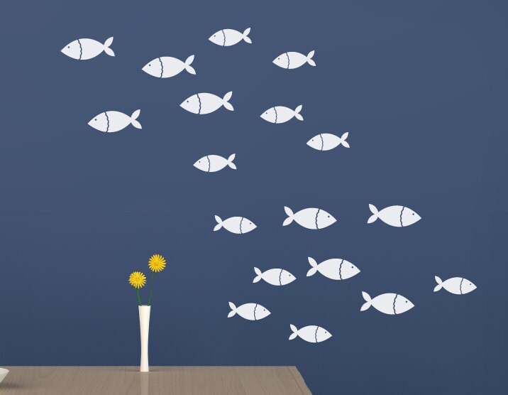 Fish Wall Decals Nursery Decal Children Wall Decal Fish Etsy