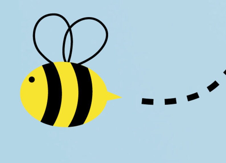 Bee Wall Decals Baby Nursery Wall Decals Childrens Wall Etsy