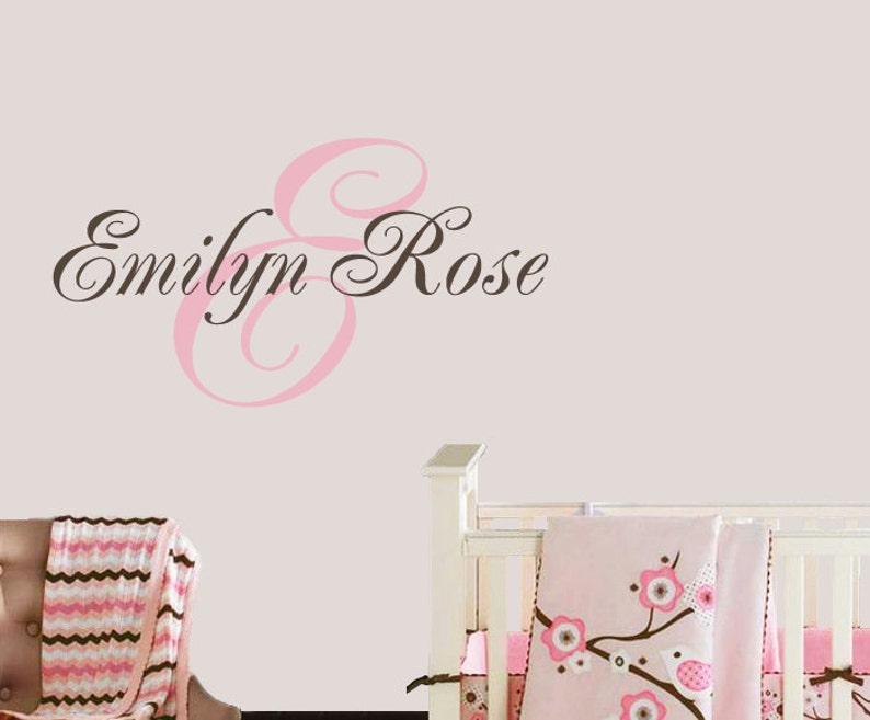 Childrens Wall Decal Baby Nursery Personalized Monogram Etsy