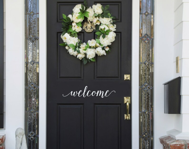 Welcome Door Vinyl Decal Front Sticker