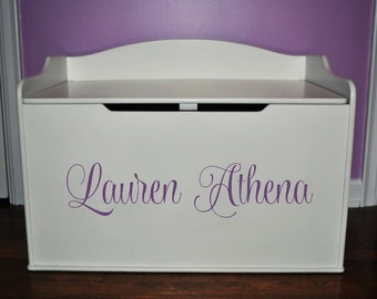 Toy Box Decal, Personalized Toybox, Name for Toy Box, Toy Chest Name Sticker, Vinyl Name Decals