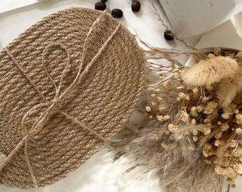 Handmade Jute Coasters: Rustic Table Decor, Eco-Friendly Placemats
