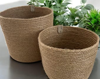 Basket Planters Flower Pots Cover Storage Basket Plant Containers Hand Woven