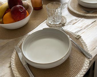 Sets Jute Placemats Table linen Serving Tableware Kitchen Tablemats handmade natural rustiс