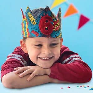 Superhero Birthday Crown: Comic Book Party Hat