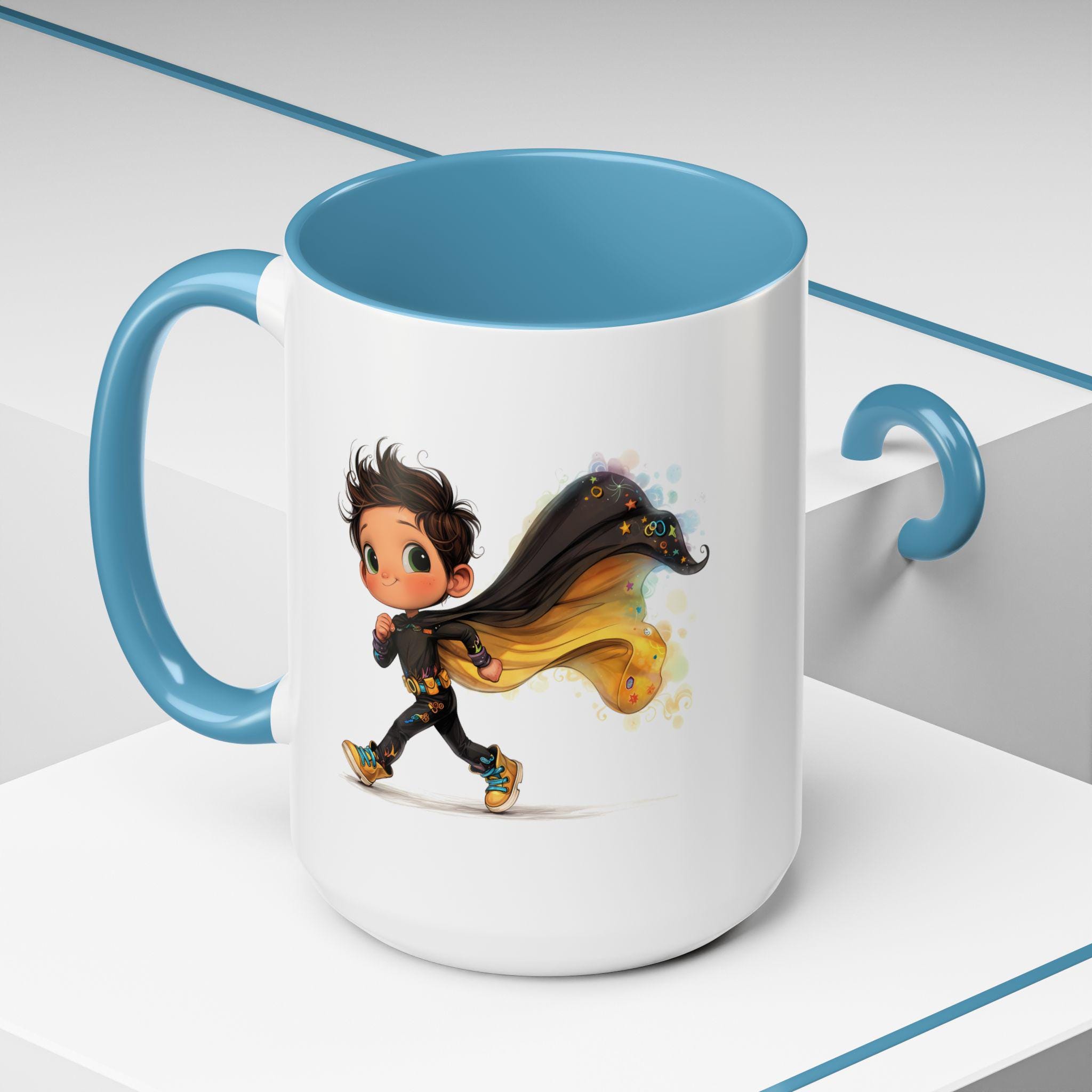 Personalized Cartoon Hero Mug: Custom Superhero Coffee Cup - Etsy