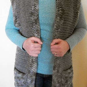 PATTERN: Easy Crochet Vest Pattern, Adjustable Crochet Vest Pattern, Instant Download Pattern for Crochet Vest for Any Size,