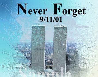 Never Forget 911 Poster Instant Download, Ready to Print
