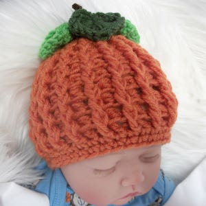 PATTERN: Halloween Pumpkin Hat for Newborn, Crochet Baby Ribbed Hat Pattern, Pumpkin Hat and Ribbed Hat Patterns Instant PDF Download