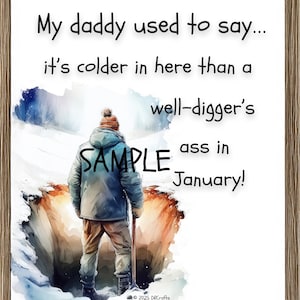 Póster humorístico de "Pozos en enero", descarga instantánea. Póster "Hace frío", arte de pared para dormitorio, baño. Póster humorístico de "Pozos en enero".