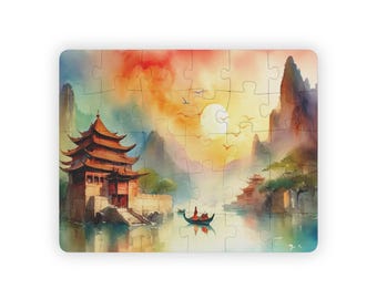 Ancient China  30-Piece Puzzle -  Large Pieces Puzzle, Educational Gift for Seniors, Relaxing Family Activity, Developmental Toy