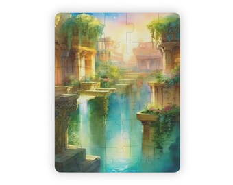 Ancient Babylon Hanging Gardens 30-Piece Mystic Garden Scene, Fun Family Activity, Educational Learning Toy, Perfect for Dementia or Elderly