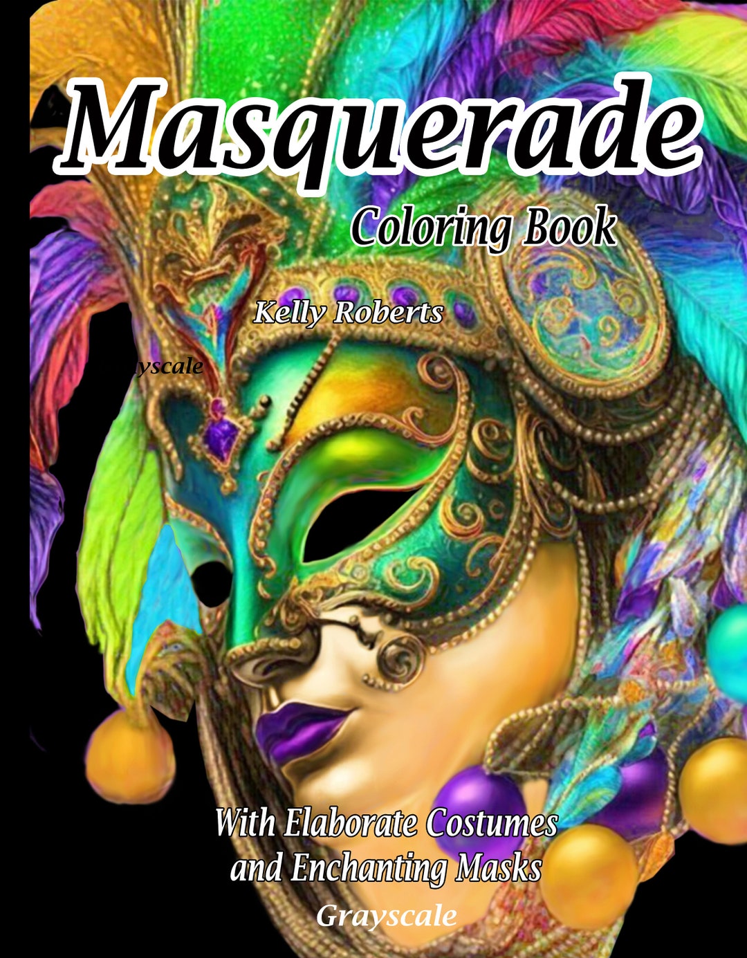 Masquerade Coloring Book Sample Pages, Instant Download and Ready to ...