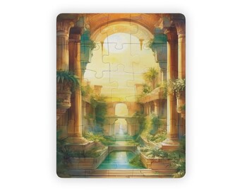 Ancient Gardens of Babylon Jigsaw Puzzle, 30 Large Pieces, Family Activity, Perfect Gift for Dementia Patients, Elderly
