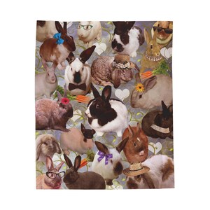 Happy Bunnies Velveteen Plush Blanket