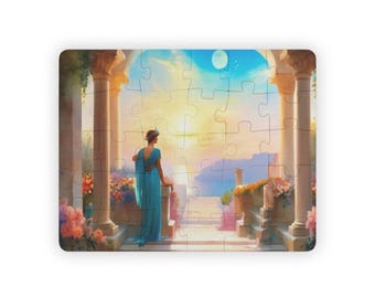 Ancient Greece 30-Large Piece Puzzle: Enchanting Garden Scene, Fun Learning Toy, Family Activity, Creative Play, Ideal Gift for Seniors