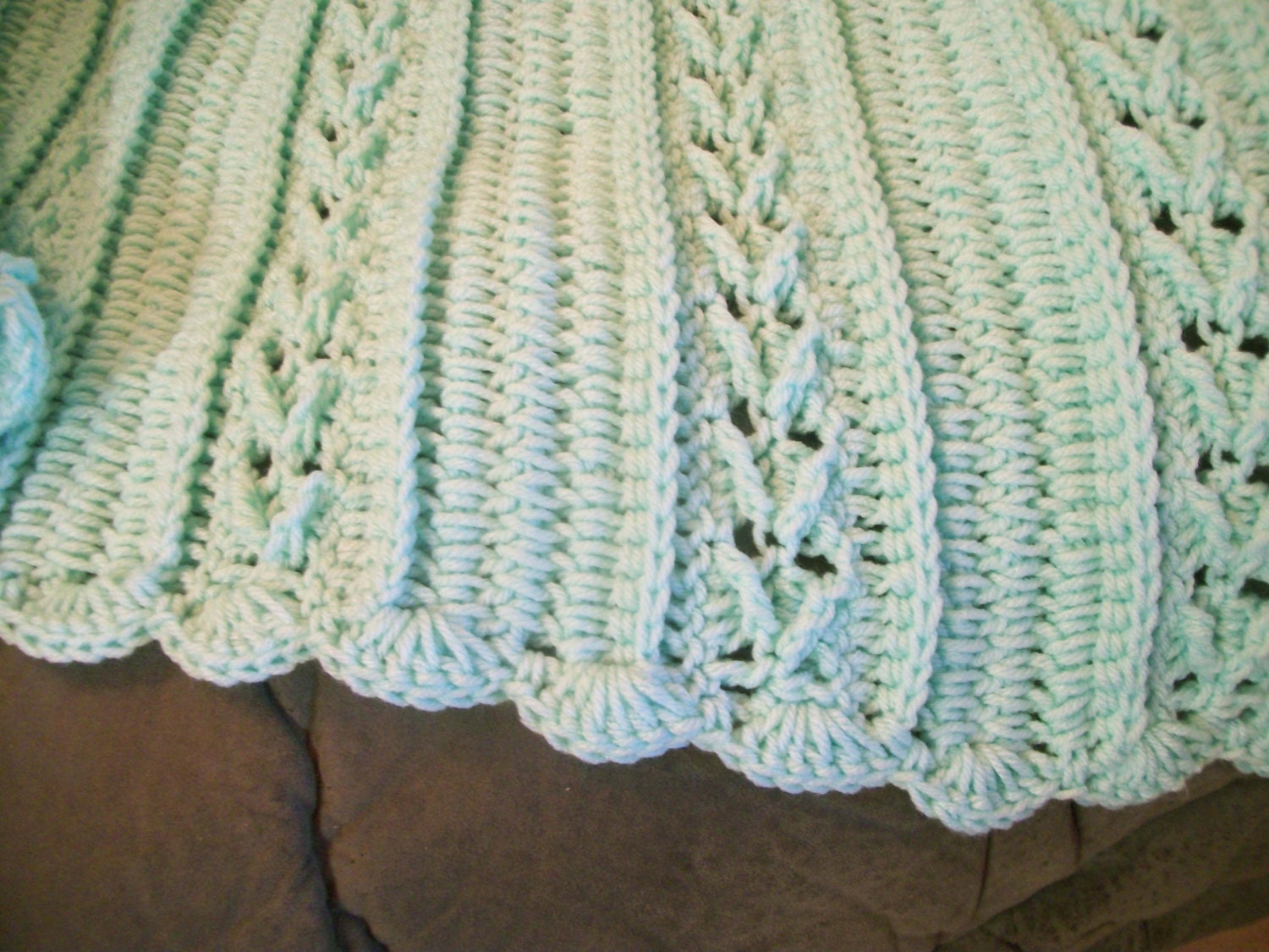 Handmade Blanket Green Crochet Throw Blanket Crochet Throw Etsy