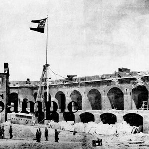 Restored Vintage Photo of Ft. Sumter S.C. 1861 Digital Download, Vintage Historical Photo Ready To Print, Vintage Black White Wall Art