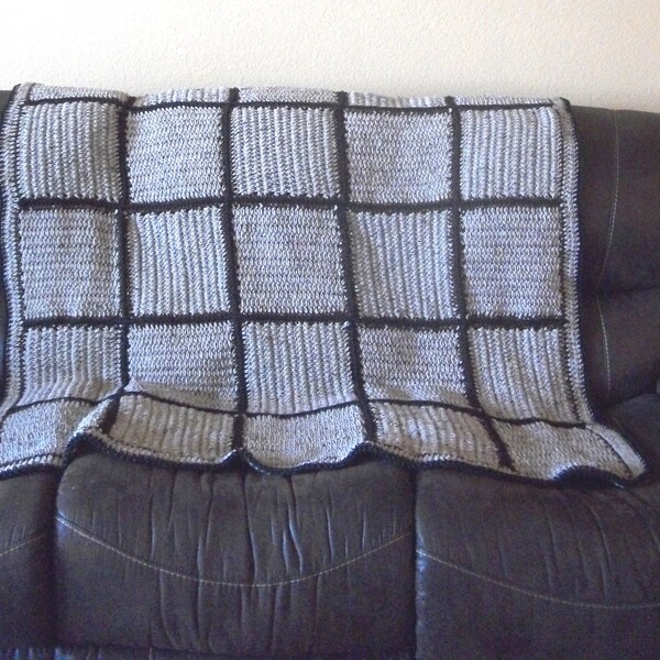 Handmade Blanket, Tan Tweed Blend Blanket, Crochet Beige Tweed Blend Throw Blanket