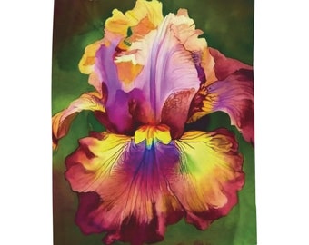 Colorful Iris Velveteen Plush Blanket