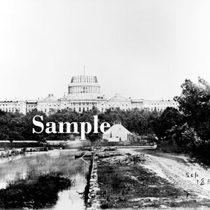 Restored Photo of US Capitol Under Construction 1860 Instant Download, Historical Photo Ready To Print, Vintage Photo US Capitol