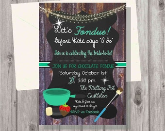 Fondue Invitation Etsy